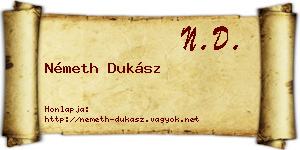 Németh Dukász névjegykártya